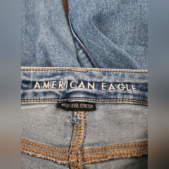 American Eagle Super Hi-Rise Flare Jeans Women's 0 Blue - Picture 6 of 10